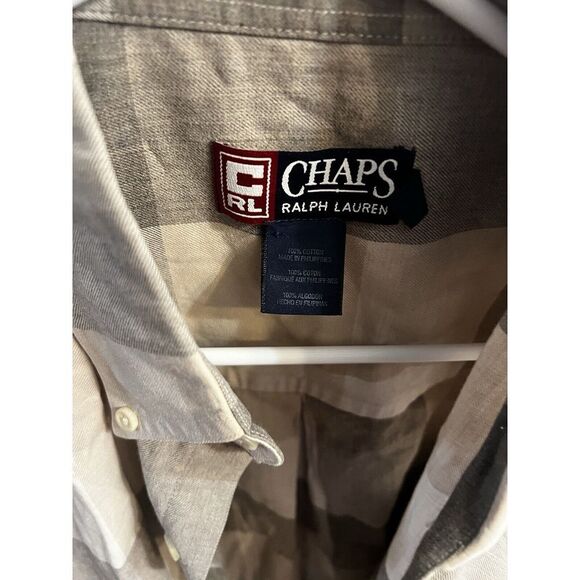 VINTAGE Chaps Ralph Lauren Shirt Mens Large Plaid Button Down - Picture 5 of 6